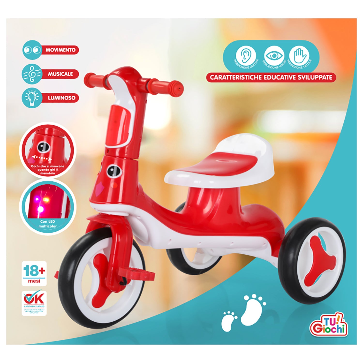 TU GIOCHI - Triciclo Triko - Gioca & Impara